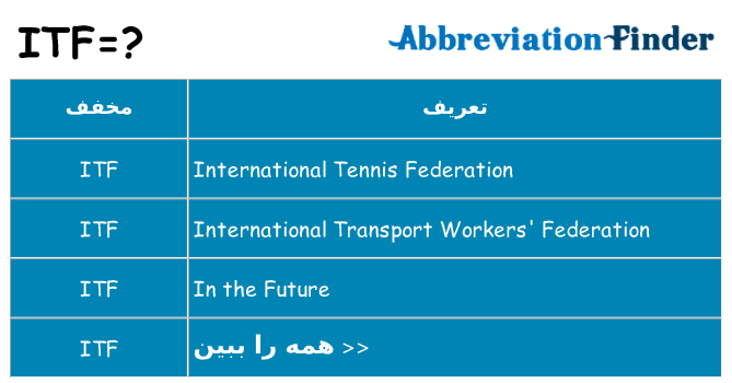 چه itf برای ایستادن؟
