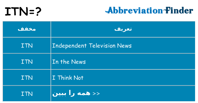 چه itn برای ایستادن؟