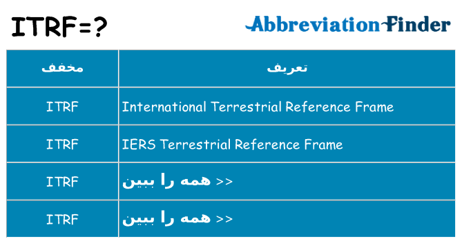 چه itrf برای ایستادن؟