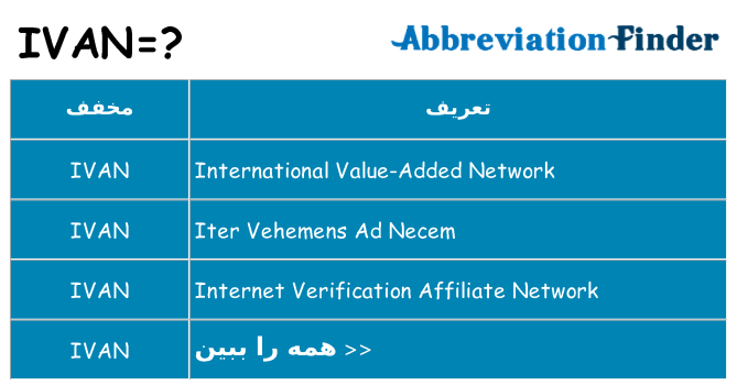 چه ivan برای ایستادن؟
