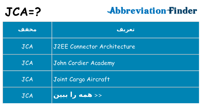 چه jca برای ایستادن؟