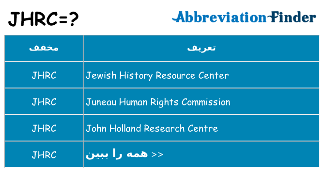 چه jhrc برای ایستادن؟