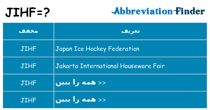 چه jihf برای ایستادن؟