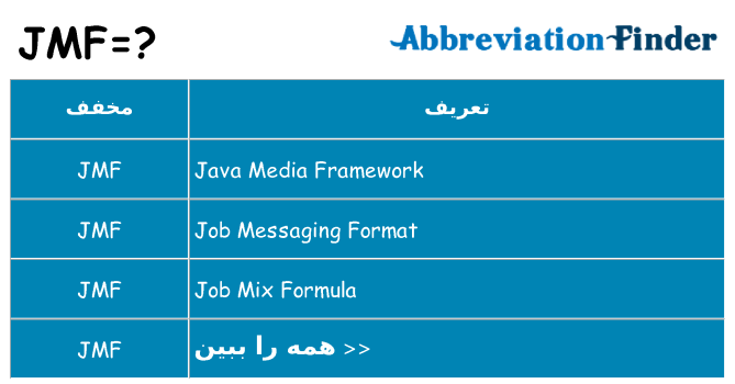 چه jmf برای ایستادن؟