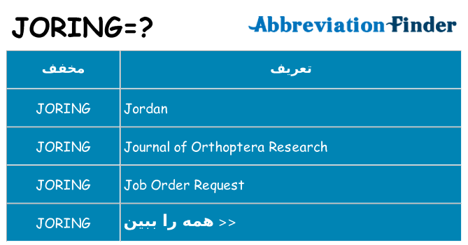 چه joring برای ایستادن؟