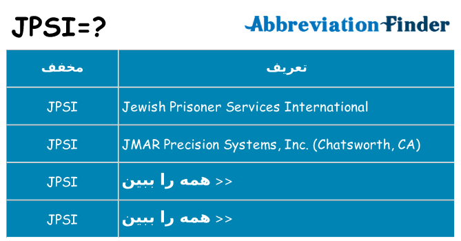 چه jpsi برای ایستادن؟
