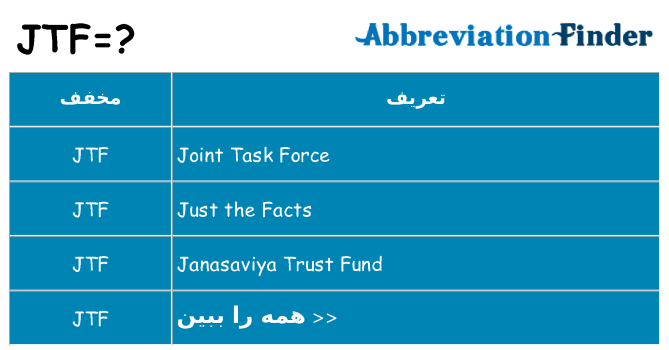 چه jtf برای ایستادن؟
