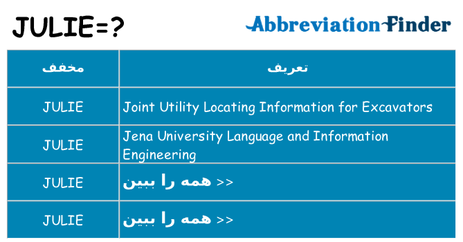 چه julie برای ایستادن؟