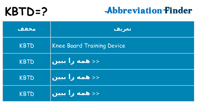 چه kbtd برای ایستادن؟