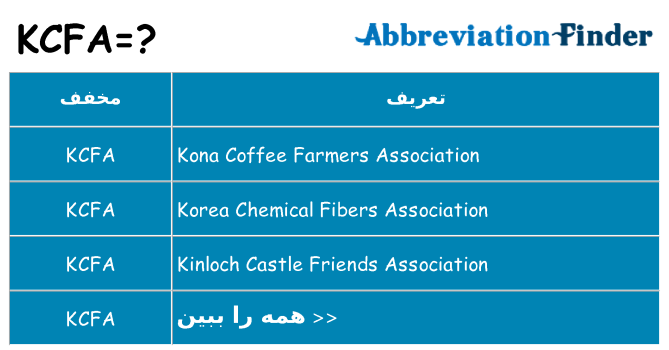 چه kcfa برای ایستادن؟