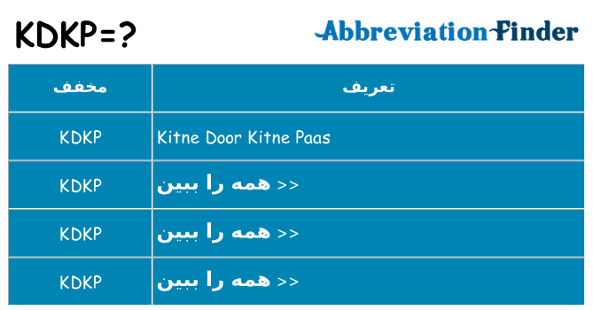 چه kdkp برای ایستادن؟