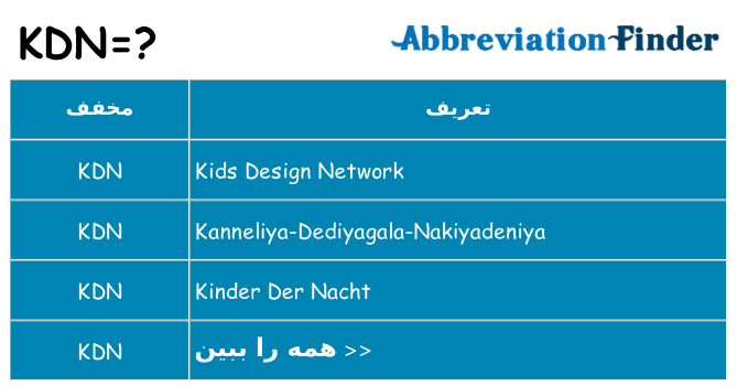 چه kdn برای ایستادن؟
