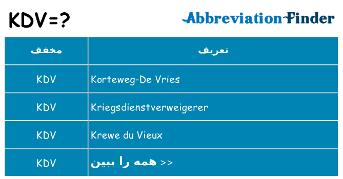 چه kdv برای ایستادن؟