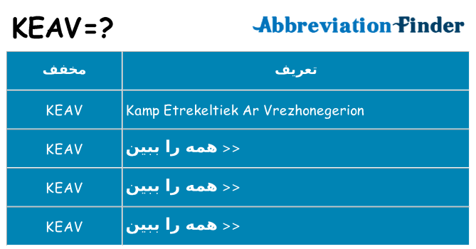 چه keav برای ایستادن؟