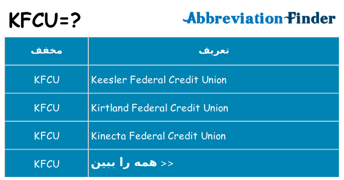 چه kfcu برای ایستادن؟
