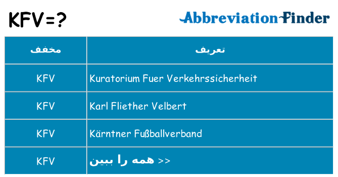 چه kfv برای ایستادن؟