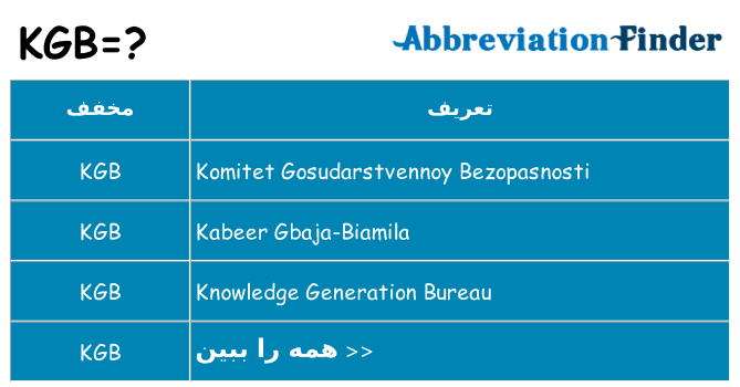 چه kgb برای ایستادن؟