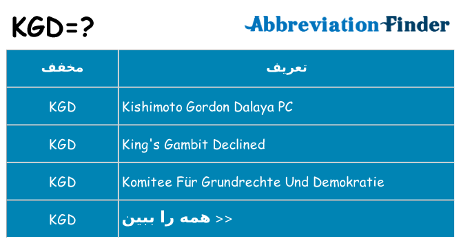 چه kgd برای ایستادن؟