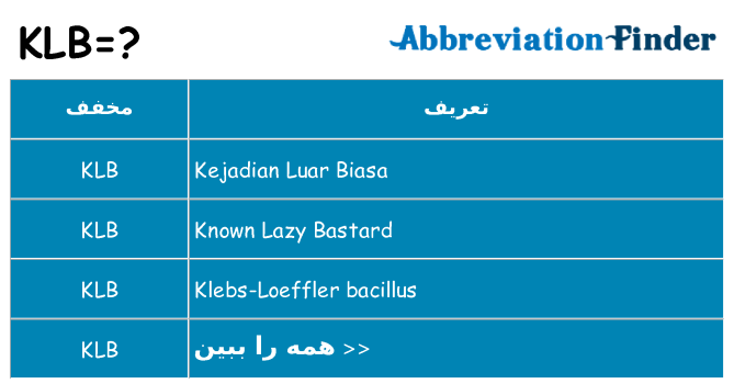 چه klb برای ایستادن؟