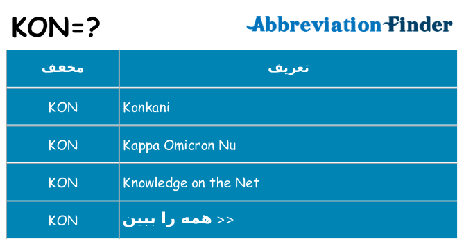 چه kon برای ایستادن؟