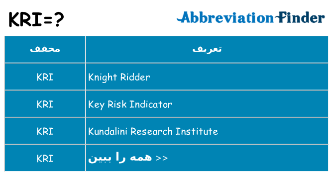 چه kri برای ایستادن؟
