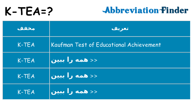 چه k-tea برای ایستادن؟