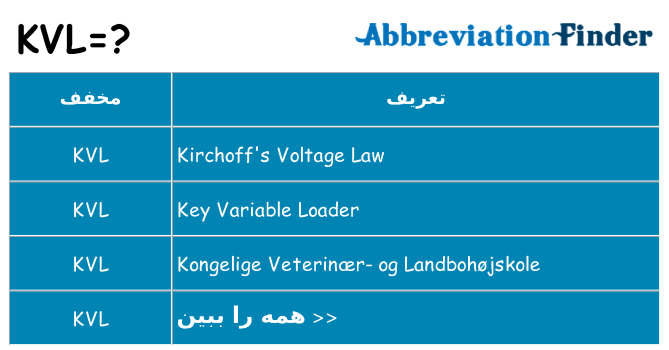 چه kvl برای ایستادن؟
