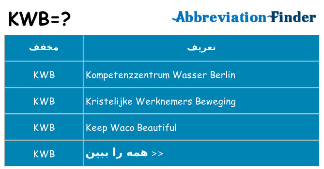 چه kwb برای ایستادن؟