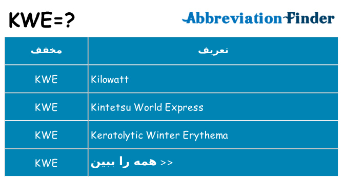 چه kwe برای ایستادن؟
