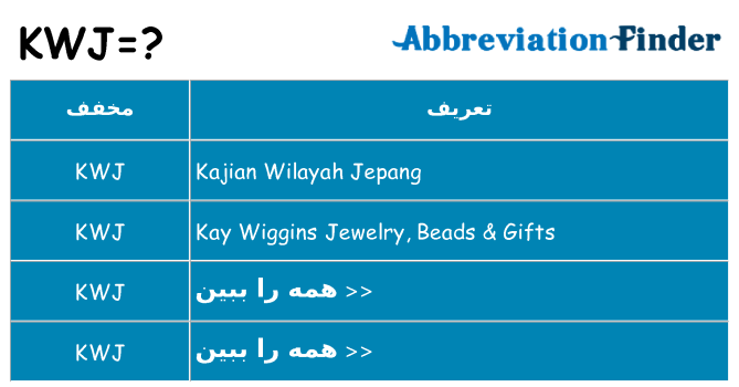 چه kwj برای ایستادن؟