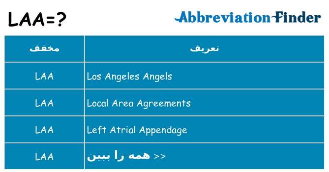 چه laa برای ایستادن؟