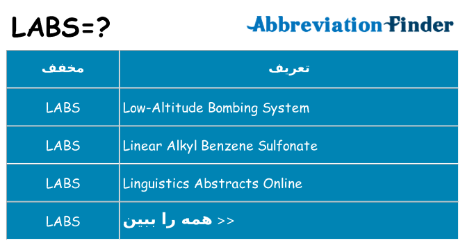 چه labs برای ایستادن؟