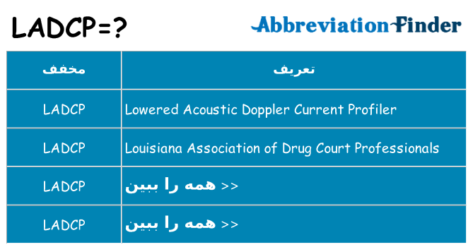 چه ladcp برای ایستادن؟