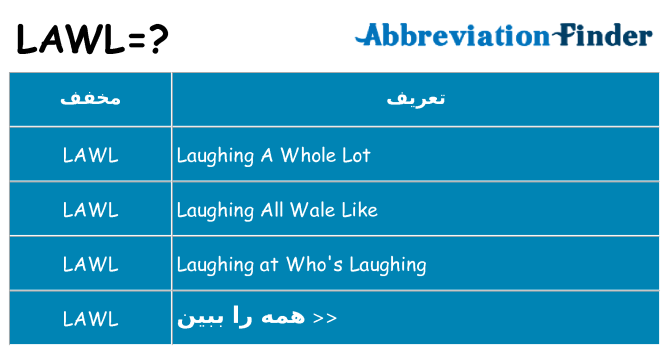 چه lawl برای ایستادن؟