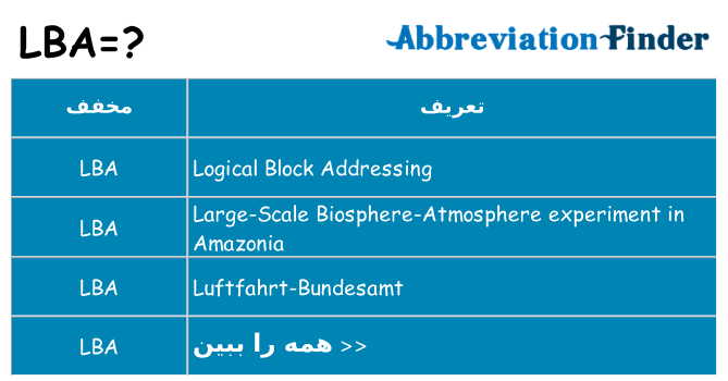 چه lba برای ایستادن؟