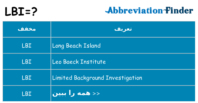 چه lbi برای ایستادن؟