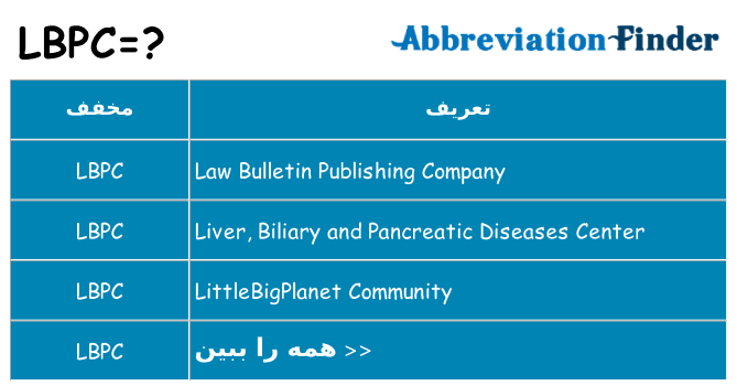 چه lbpc برای ایستادن؟