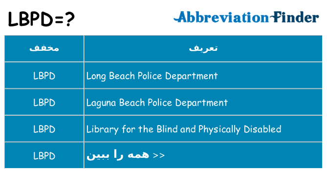 چه lbpd برای ایستادن؟