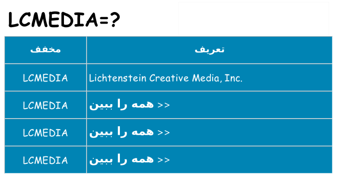 چه lcmedia برای ایستادن؟