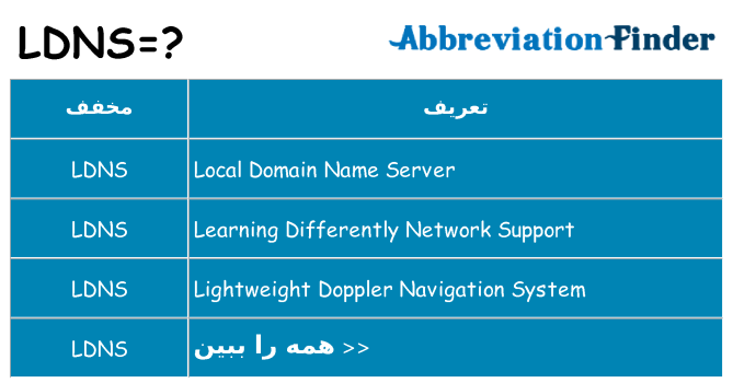 چه ldns برای ایستادن؟