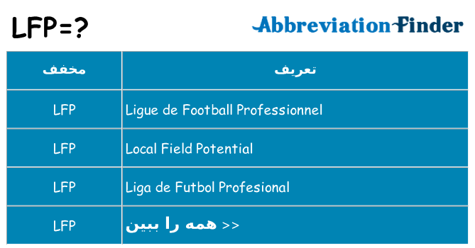 چه lfp برای ایستادن؟