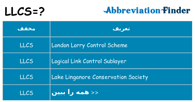 چه llcs برای ایستادن؟