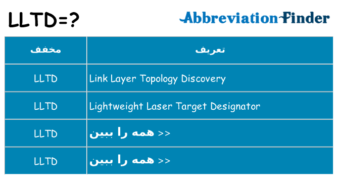 چه lltd برای ایستادن؟