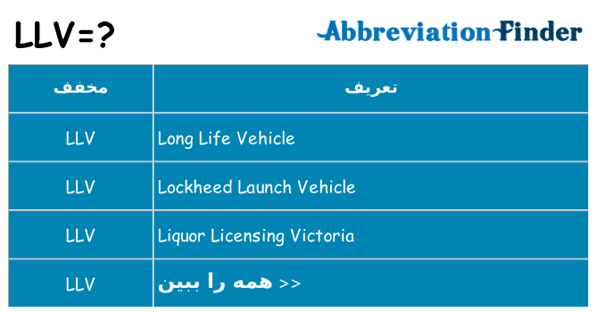 چه llv برای ایستادن؟