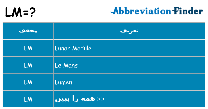 چه lm برای ایستادن؟