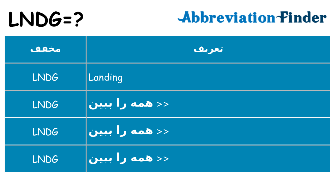 چه lndg برای ایستادن؟