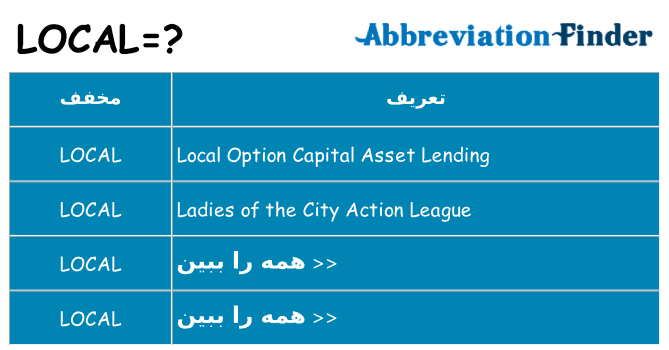 چه local برای ایستادن؟