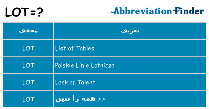 چه lot برای ایستادن؟