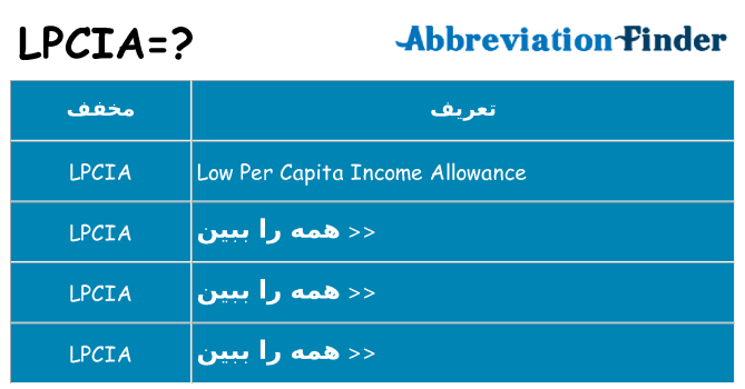 چه lpcia برای ایستادن؟