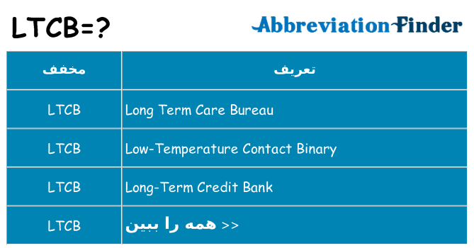 چه ltcb برای ایستادن؟